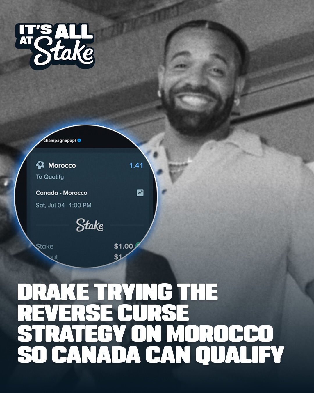 "It's All at Stake" — Drake meme post