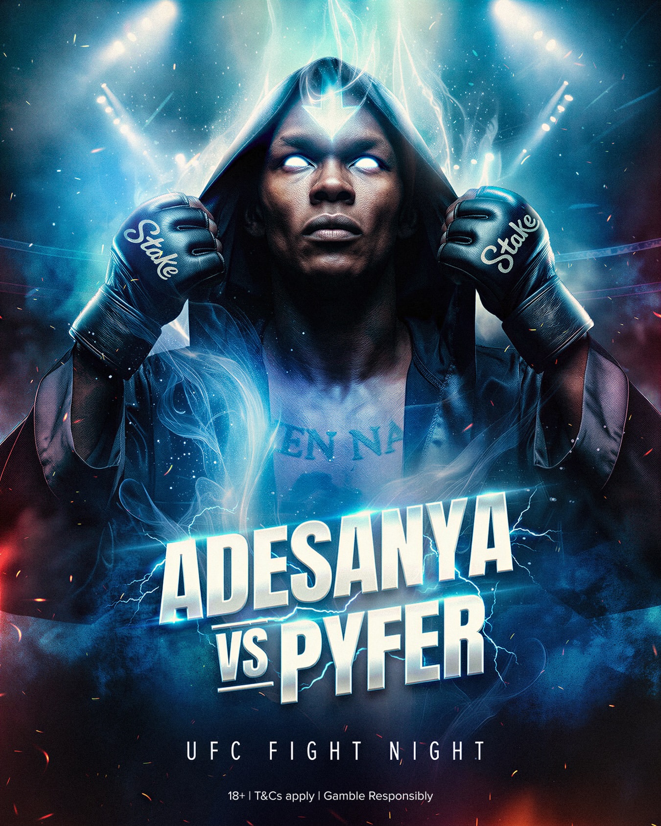 Stake x UFC Fight Night — Adesanya vs Pyfer campaign creative